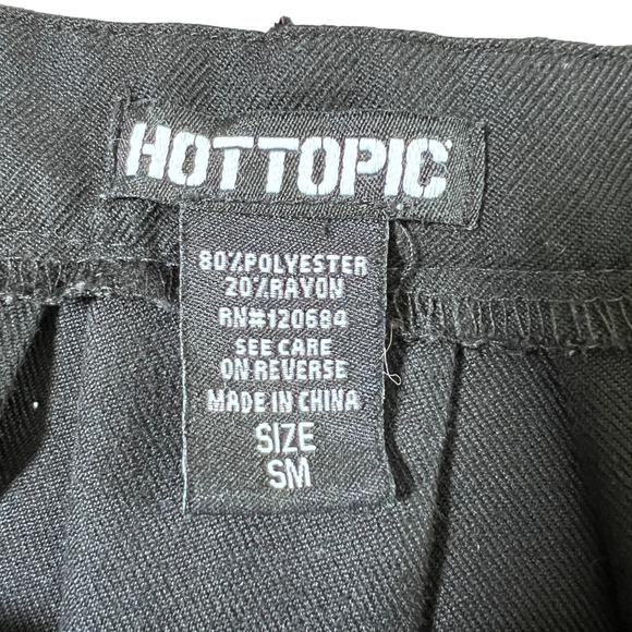 Hot Topic Womens Pleated Cheer Skirt Black White Size Small Goth Halloween - Picture 4 of 6